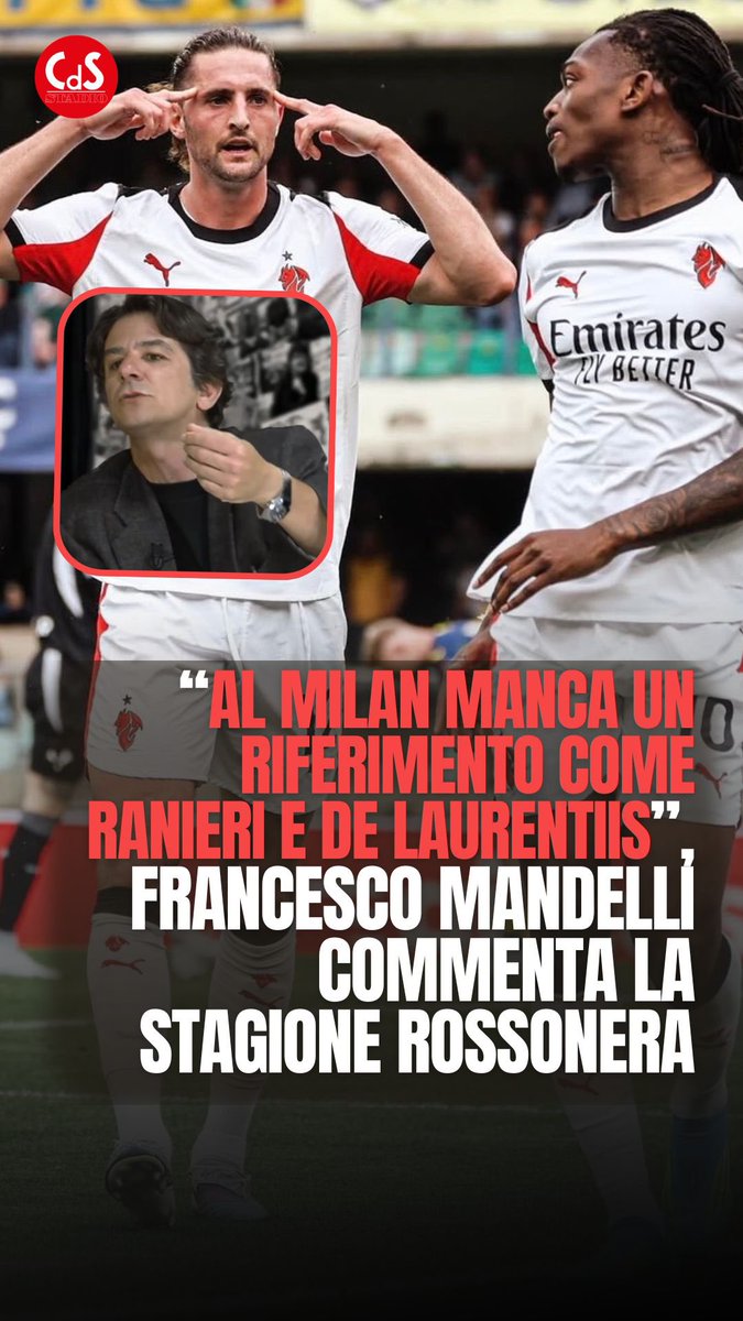 CorSport's tweet photo. Cosa manca al Milan per poter tornare a trionfare? 🤔

Secondo Francesco #Mandelli, tra i protagonisti della sesta edizione di Lol (in streaming su Prime Video dal 23 aprile), intervistato nei nostri studi web, manca una figura “paterna” 🔴⚫️

#CorrieredelloSport #Milan https://t.co/NtYlNUEWQz