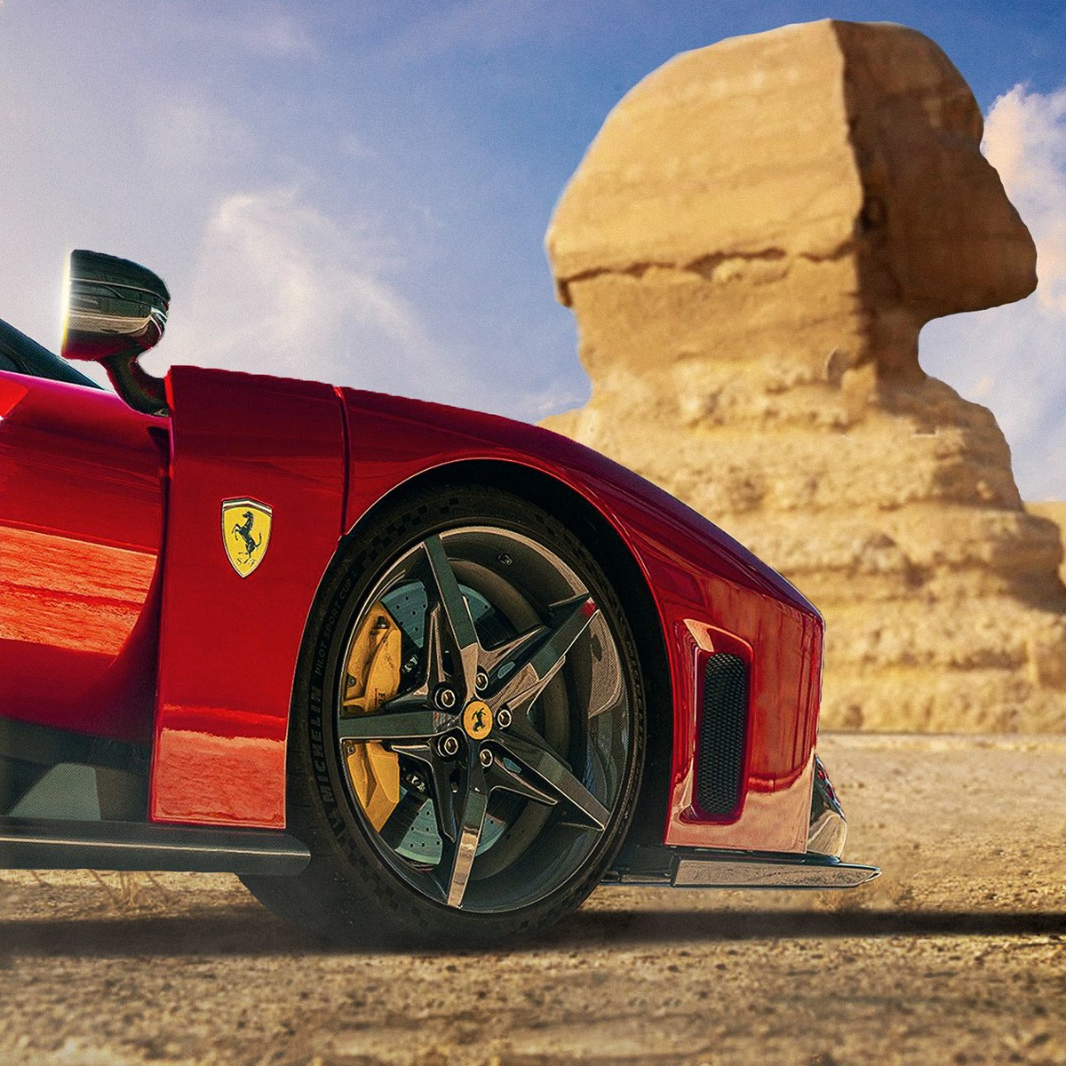 youseefK5's tweet image. - Here, history meets innovation…
where the sands tell the story of the beginning, and @Ferrari writes a chapter of creativity.
#ferrarif80 #ferrari #egypt #pyramids #f80 #Advertising #Ads #Giza #Design