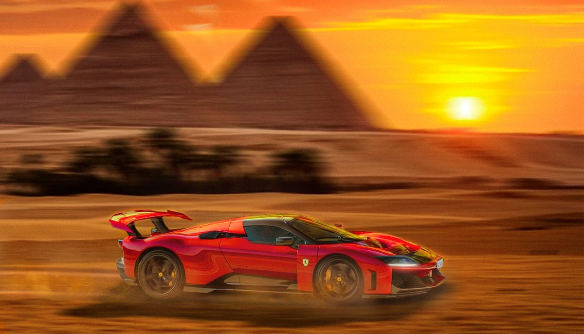 youseefK5's tweet image. - Here, history meets innovation…
where the sands tell the story of the beginning, and @Ferrari writes a chapter of creativity.
#ferrarif80 #ferrari #egypt #pyramids #f80 #Advertising #Ads #Giza #Design