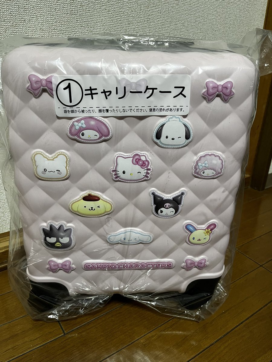 サンリオ1番くじのキャリーケース。 神の引きでゲット。 取れると思っ