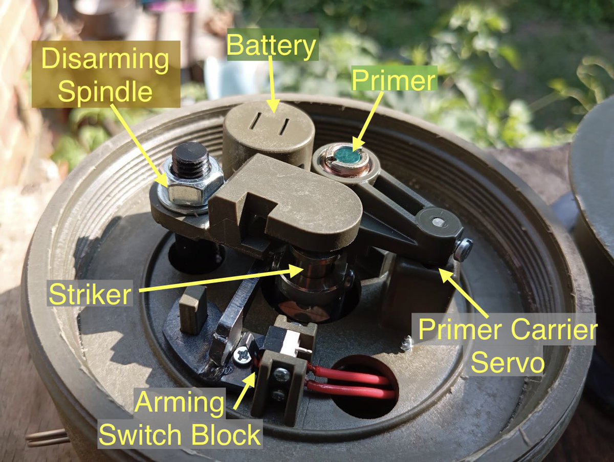 Arming Button Depressing the arming button closes the electrical switch, powering the ...