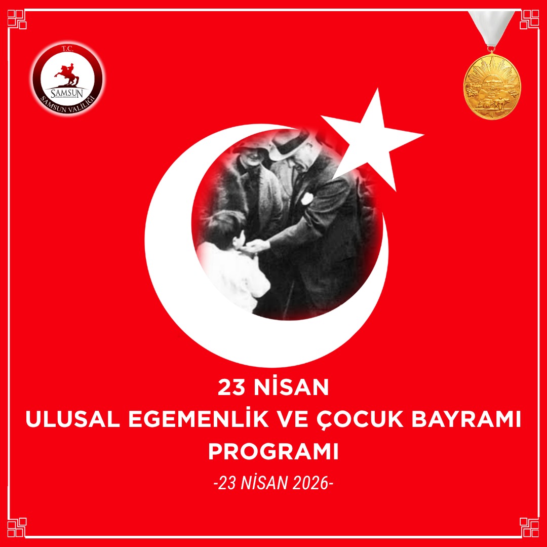 TCSamsunValilik's tweet photo. #23NisanUlusalEgemenlikveÇocukBayramı'mız kutlu olsun👧🧑🇹🇷 https://t.co/rRhE0ck7ys