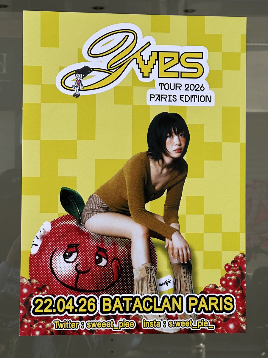 sweeet_piee's tweet photo. Hey engdus ! I post all the posters before the show ! 
The location : 
-kick café (12 rue Alexandrie)
-the matcha Paris (rue Pierre lescot)
-République (exit subway line 9) 
- Bataclan 
Tag/rt me is you see it ! See you tomorrow !🍊
#yvesinparis  #Yvestour 
@Yves___official https://t.co/iofppAAyAU