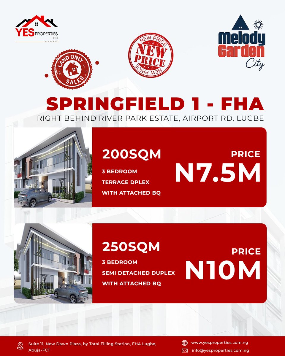 Yes_Properties_'s tweet photo. Springfield 1 is selling fast! 🚨🏡

Secure your spot in a premium estate designed for comfort, accessibility, and long-term value.

✅ Terrace plots available (only 7 left!)
✅ Semi-detached (just 1 remaining!)
❌ Duplex fully sold out
Strategic layout, good road network, and a serene environment — perfect for building your dream home or making a smart investment.
Don’t miss out on the remaining plots!

📩 DM now or call to reserve yours today.

Arsenal Tunde Louvre bread Brock Lesner Amen chess Oba Femi first Nigerian