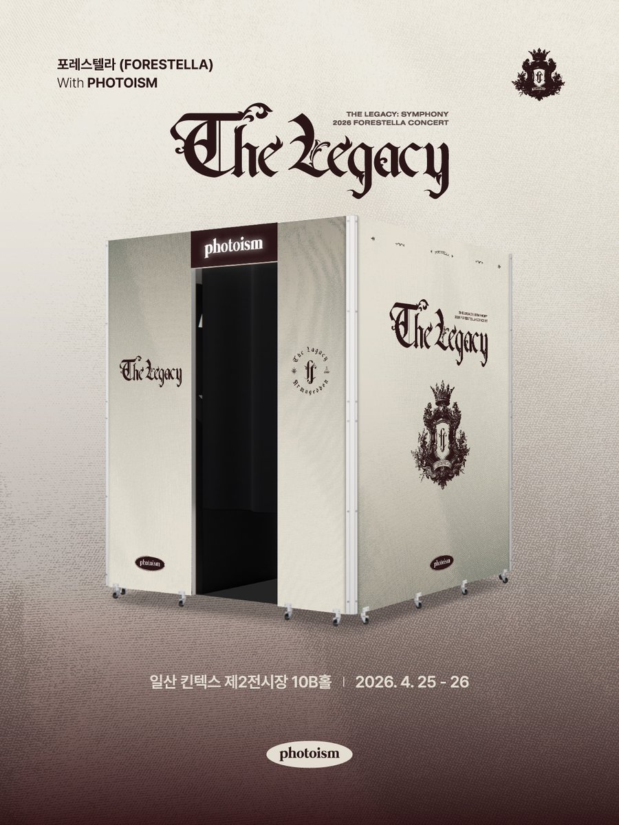 official_fore's tweet photo. [📢]

포레스텔라 정규 4집 투어 콘서트
[THE LEGACY: SYMPHONY] In Ilsan

FORESTELLA X PHOTOISM
⏰COMING SOON

* 일산콘서트에서 선공개 후 국내외 매장에 공개될 예정입니다.

#포레스텔라 #Forestella https://t.co/d5Bb6tDIOy