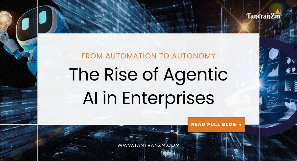 TantranZm_India's tweet image. Most businesses are still optimizing 𝗮𝘂𝘁𝗼𝗺𝗮𝘁𝗶𝗼𝗻 ⚙️
The smartest ones are building 𝗮𝘂𝘁𝗼𝗻𝗼𝗺𝘆 🚀

𝗔𝗴𝗲𝗻𝘁𝗶𝗰 𝗔𝗜 🤖 is shifting enterprises from
task execution → goal-driven intelligence

👉 shorturl.at/SiznV 

#futuretalk #businessai #Strategy