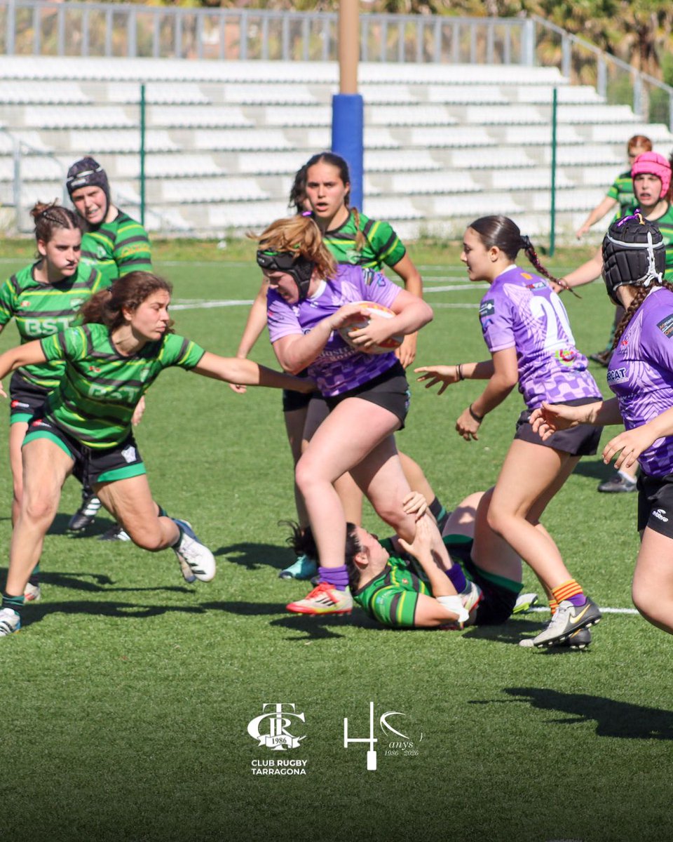 RugbyTarragona's tweet photo. Som campiones 💜

El Sènior Femení guanya 46–12 a @RugbyINEFbcn  @CocodrilsRugbi  i s’endú el títol a casa 🏉

Feina, caràcter i un equip que és referent dins i fora del camp. Orgull de club.

#rugbytarragona #voltors #rugbi #tgn https://t.co/Y9H9I8Bpeo