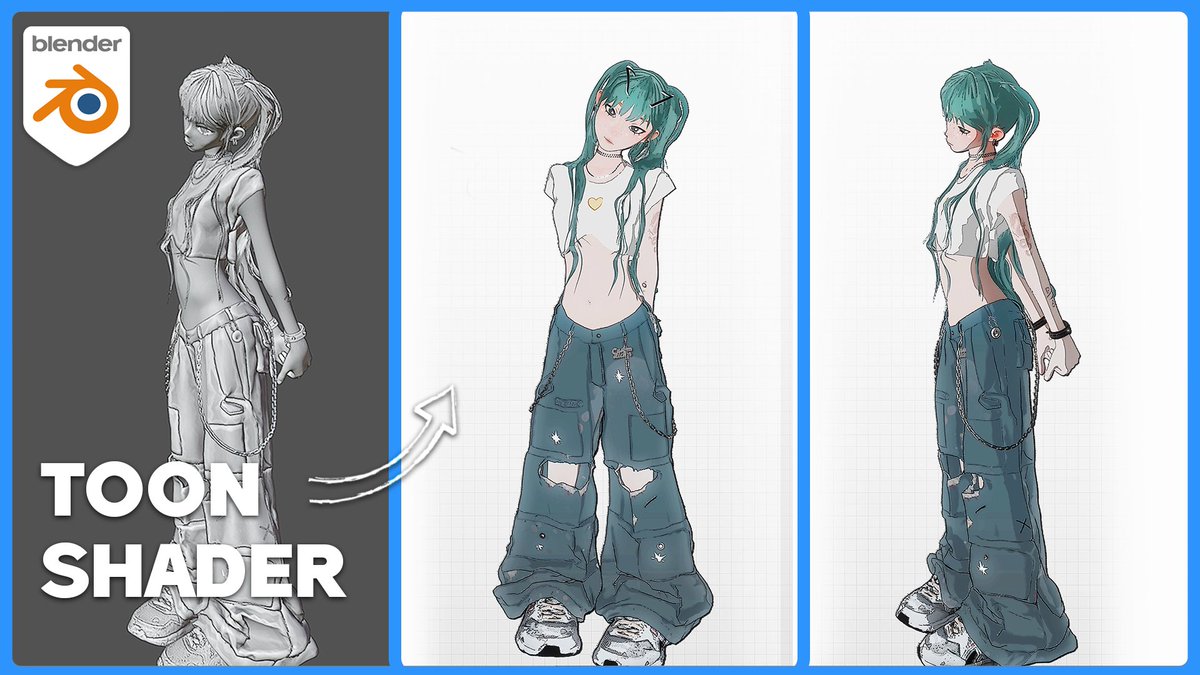 JoshuaWhy2's tweet photo. My Secret "Universal Toon Shader" – The One I Use for Everything! 
Now on patreon👇 https://t.co/hSk1DVH8AF