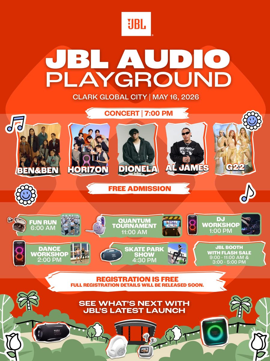 JUST IN:
HORI7ON will be performing at the JBL AUDIO PLAYGROUND to be held at Clark Global City on March 16,2026. Admission is FREE! Tune in for more details.

*Thank you Ninang JBL.

#HORI7ON #호라이즌
<a href="/HORI7ONofficial/">HORI7ONofficial</a> 
<a href="/JBLPH/">JBL Philippines</a>