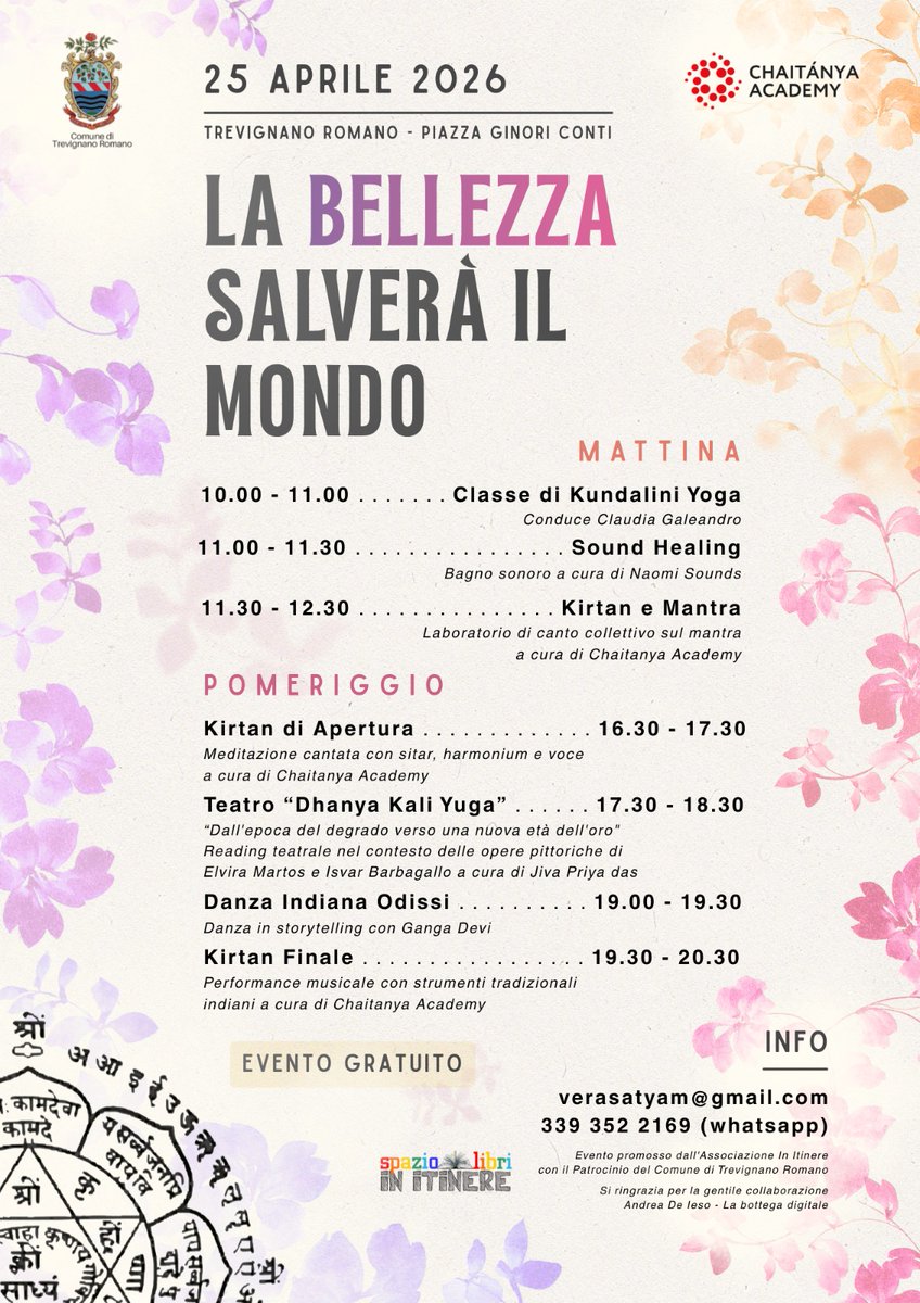 Sat Nam! 

Nel  rinnovare a tutti l'invito all'incontro di giovedì 23 aprile (vedere post  precedente) ricordiamo che sabato 25 il  Centro Yoga rimarrà chiuso.

Per chi vuole potrà praticare Kundalini Yoga l'appuntamento è aTrevignano R. - P.zza Ginori Conti 🙏