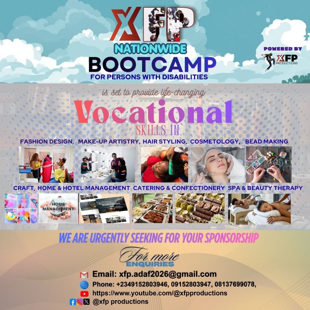 xfpproductions's tweet image. 🌍✨ Empowering Ability.

The XFP Bootcamp equips persons with disabilities with life-changing skills.

🤝 Seeking sponsors to expand our impact.

📩 Partner with us.

#Inclusion #PWDs #Impact #xfp