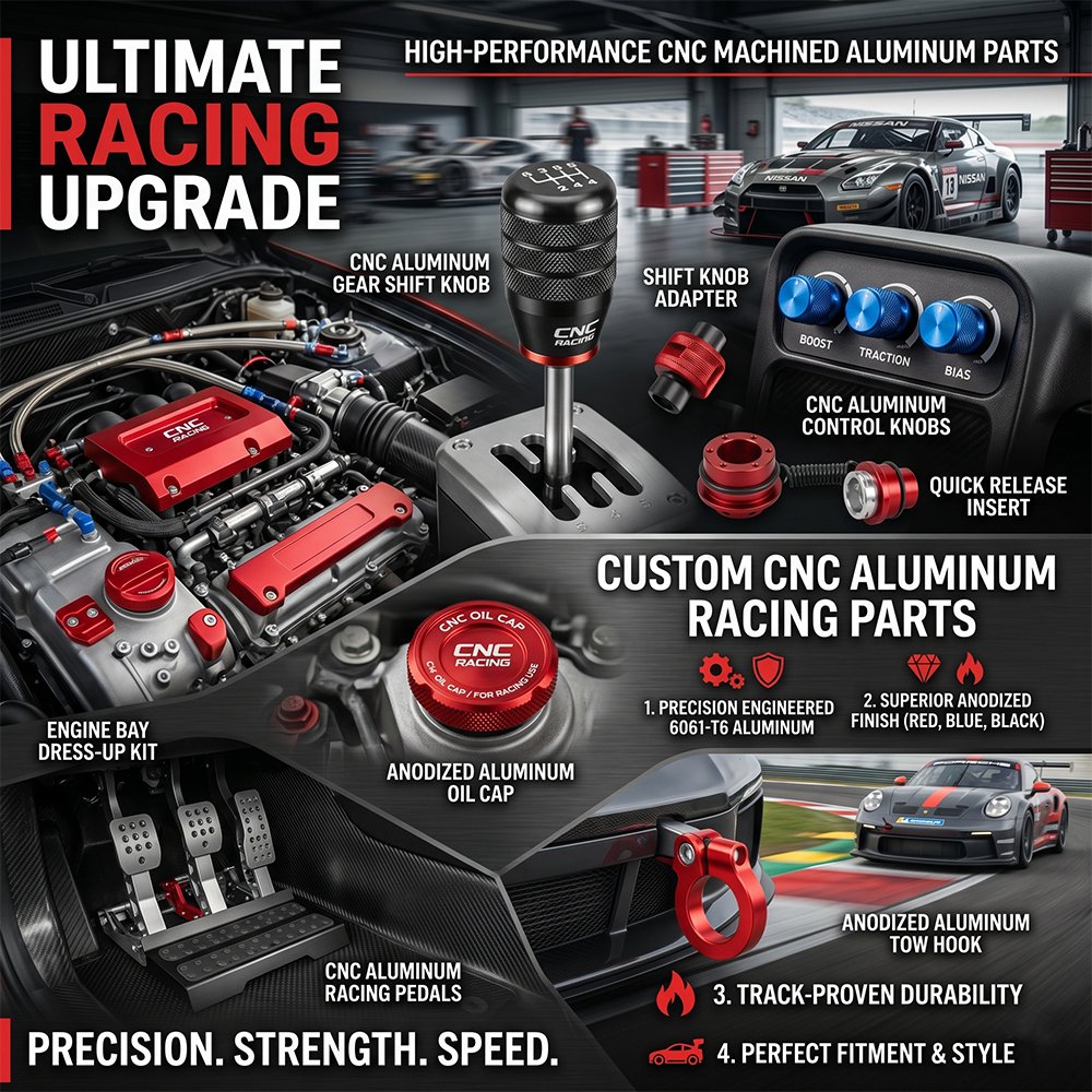 HonscnFasteners's tweet image. Precision meets performance. ⚙️
CNC Aluminum Parts:
✔ Shift Knobs
✔ Tow Hooks
✔ Oil Caps
✔ Engine Dress-Up Kits
Lightweight. Durable. Customizable.
DM for OEM &amp;amp; bulk orders.
🛒Website: cnchonscn.com
📮Email: vicky@honscn.com
#AutoParts #CNC #CarMods #Performance