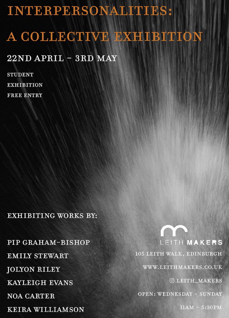 OutofHandScot's tweet image. #print #flyers #LeithMakers a new #exhibition this week at #Leith Makers! Interpersonalities is a culmination of photographic projects by local #student photographers. 22nd April-3rd May. #photography #Edinburgh