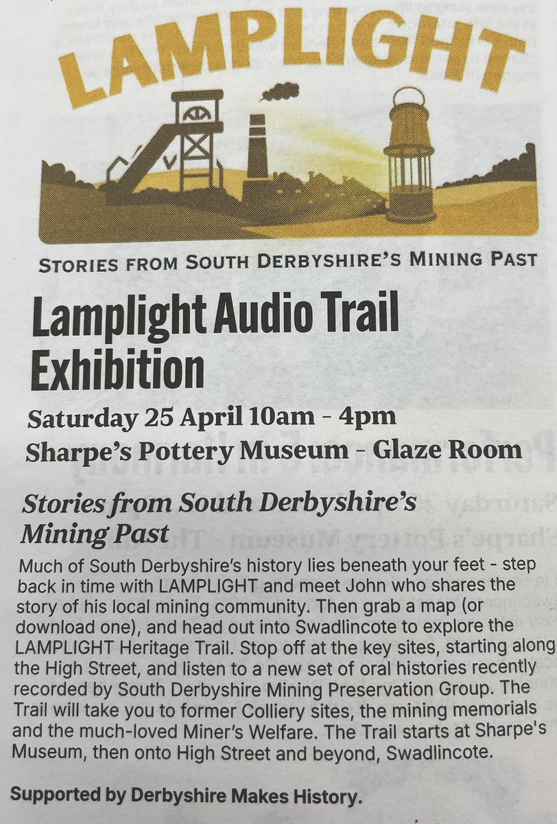 South Derbyshire Mining Preservation Group tweet media