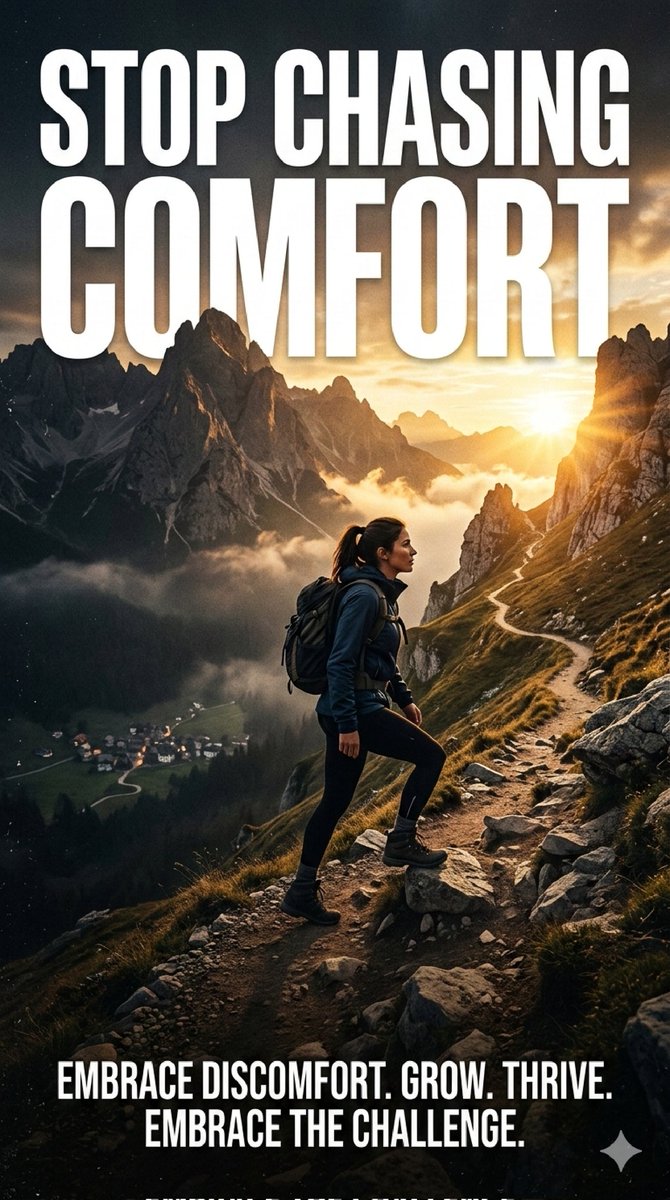 UrbanMind78's tweet image. Choose discomfort today or regret tomorrow.
#Courage #Life #ChallengeYourself #Growth