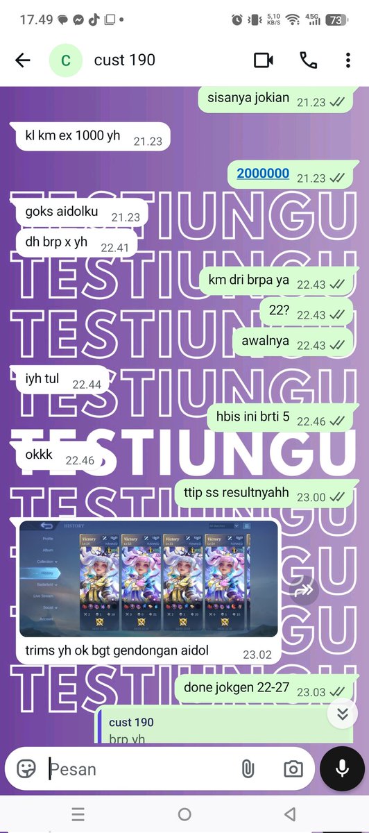 joki ml open terus yap, joki gendong chat ke wa/dm aja cuss

#jokiml #zonauang #jokimlbb