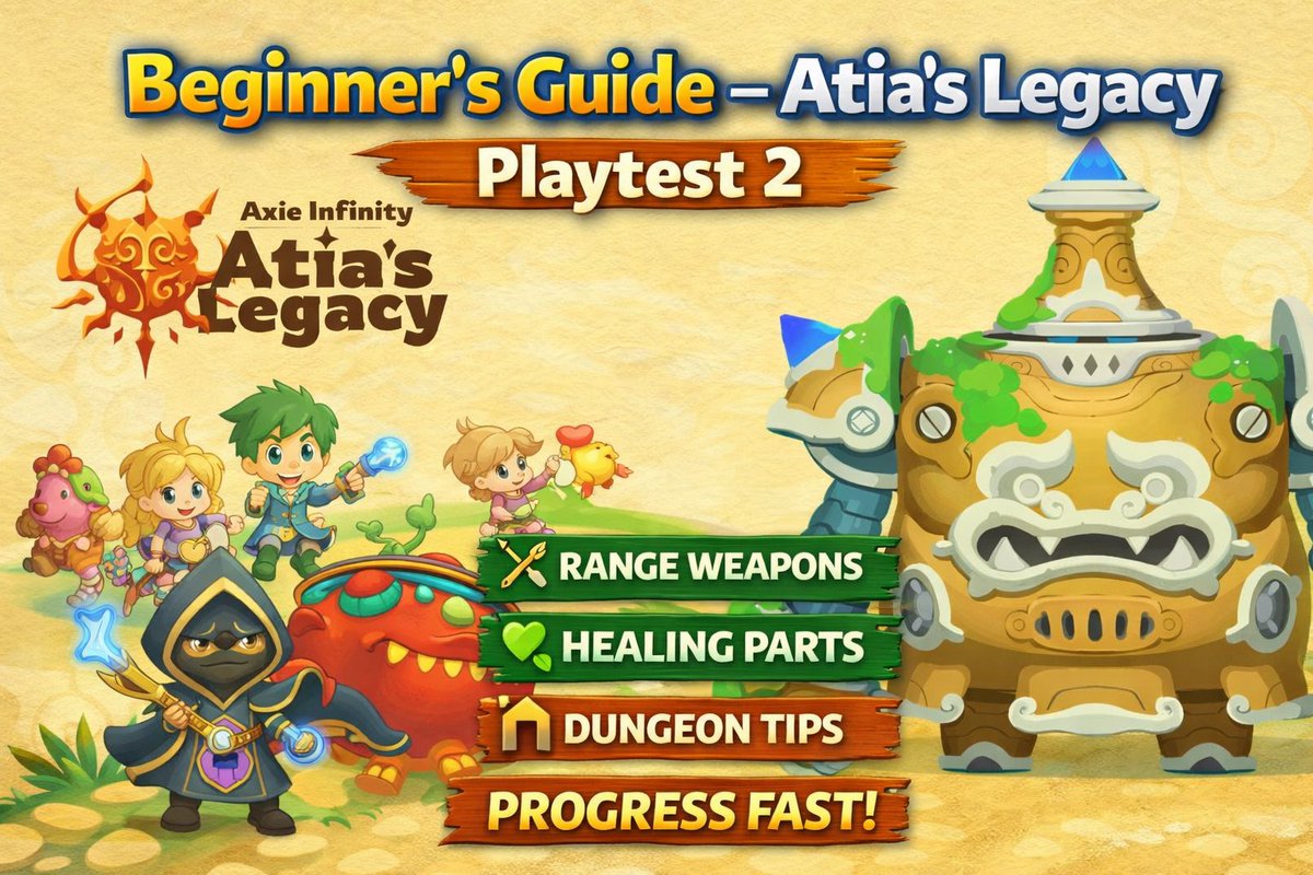 DJHeart3's tweet photo. Starting out in Axie Infinity: Atia's Legacy Playtest 2?
Here’s how to survive early game:
🏹Use range weapons
🌱Reroll for healing parts

WATCH HERE: https://t.co/EC010ET9SR

@AxieInfinity @yieldguild @maezing_gaming #YGGxAtiasLegacy #YGGGTProgram https://t.co/TUdhtPROBY