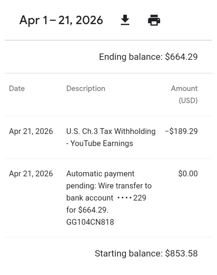 petergabi2021's tweet image. YouTube Earnings for April Processing 💸🔥
Consistency is paying off. More wins loading! 🚀

#YouTubeEarnings #AprilProcessing #Monetization #ContentCreator #OnlineIncome #YouTubeMoney #TrendingNow
