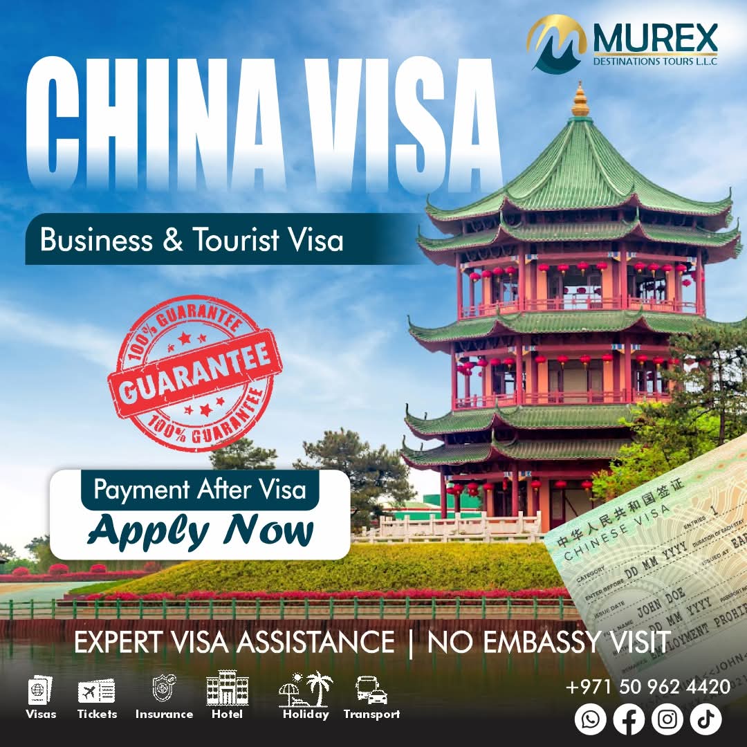 murextours's tweet photo. Apply for your China visa with Murex Destinations! 🌟 Expert assistance for all nationalities. Contact: 00971509624420 #MurexDestinations #ChinaVisa #XUser https://t.co/LYaknPVMia