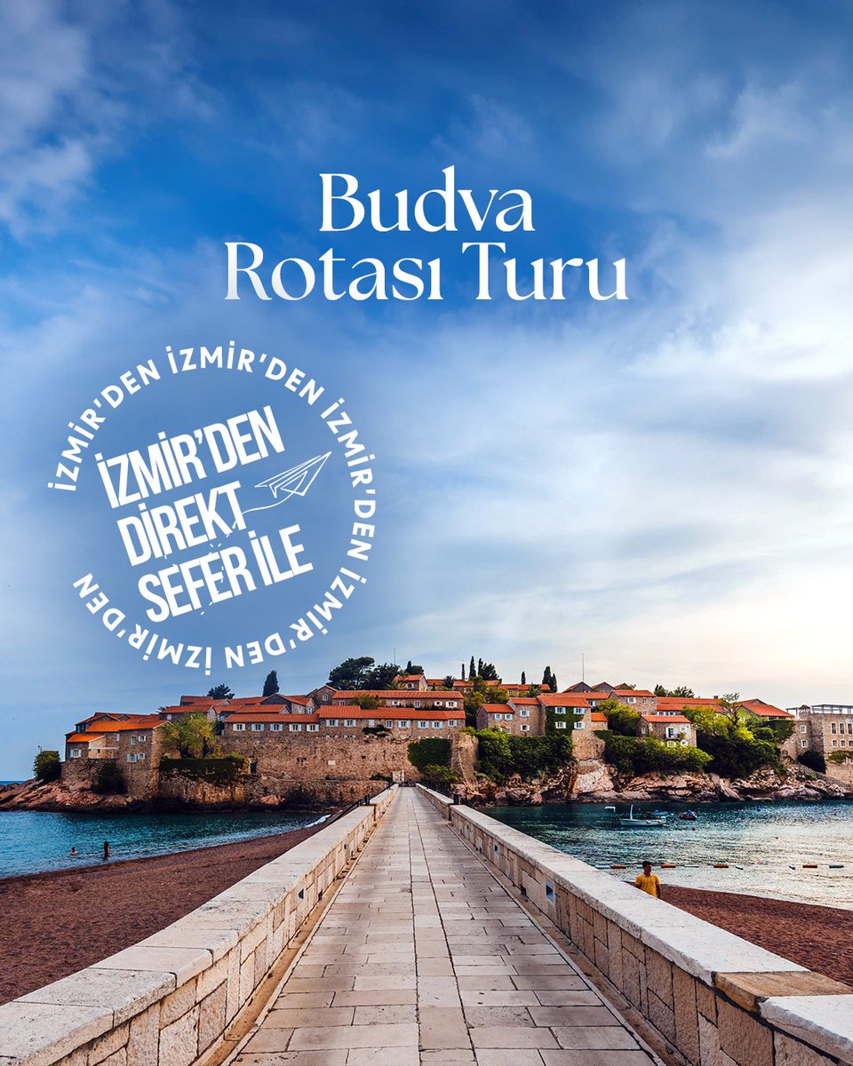 gitmeklazimcom's tweet photo. İzmir’den direkt uçuşla Budva’nın masalsı kıyılarına!

Surlarla çevrili Stari Grad’da zamanda yolculuğa çık, Adriyatik kıyısında güneşin ve denizin tadını çıkar, akşamları Budva’nın enerjik sokaklarında şehrin ritmini hisset.

https://t.co/QXwK7unAEv https://t.co/tNed3hlO3f