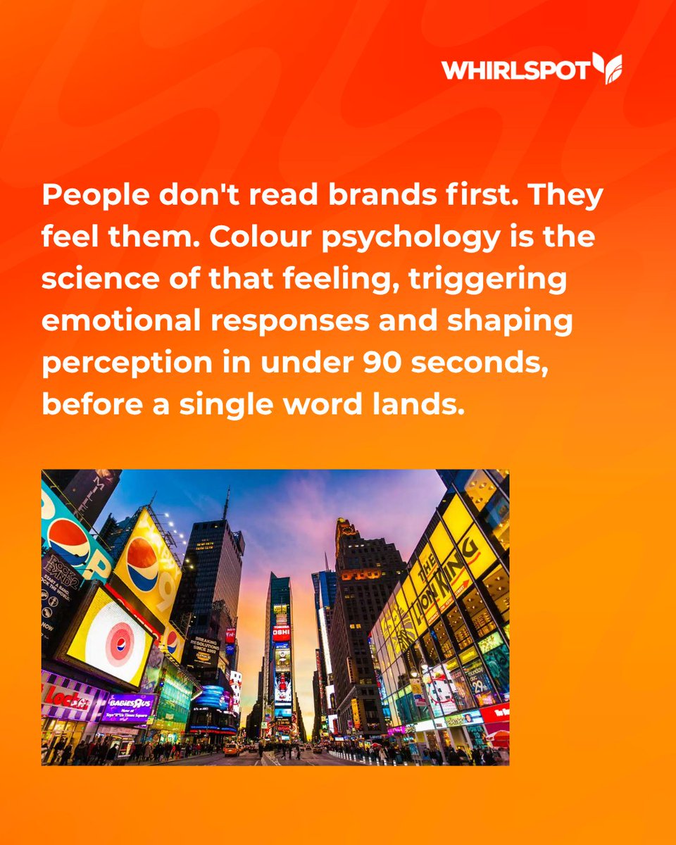 WhirlSpotMedia's tweet image. People don’t read brands first.
They feel them.
Colour drives perception before messaging even begins.

Your colour strategy needs to be intentional to prevent gaps in your PR strategy.

#PR #BrandStrategy #Marketing #ColourPsychology
