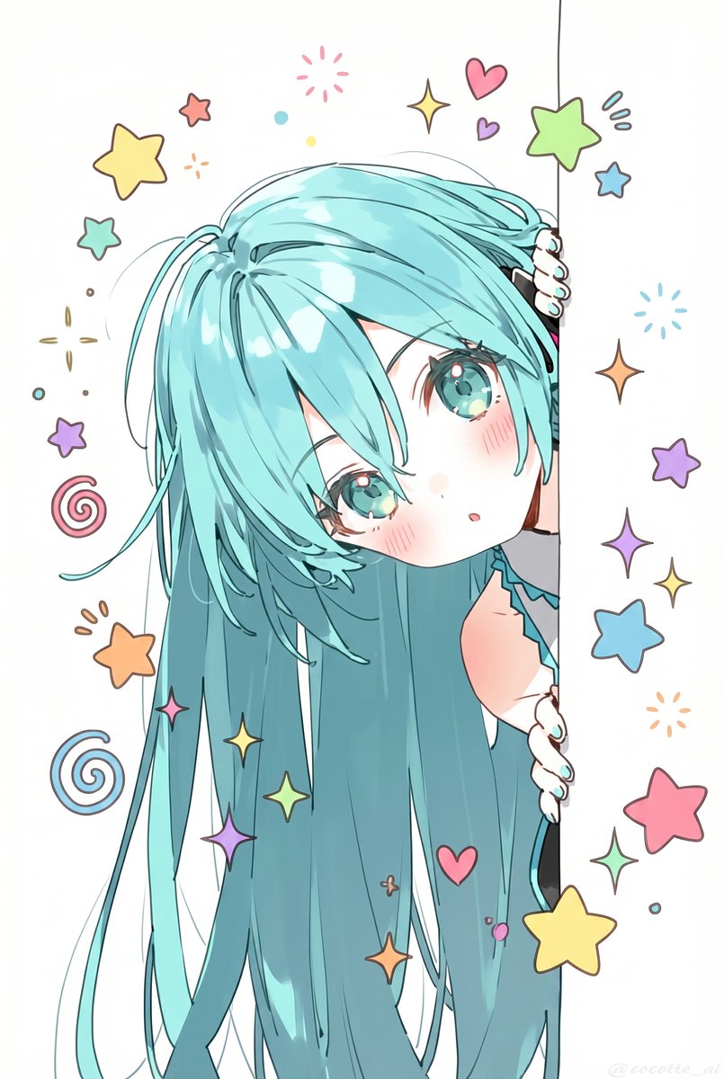 #初音ミク　髪をおろしたミクさん
