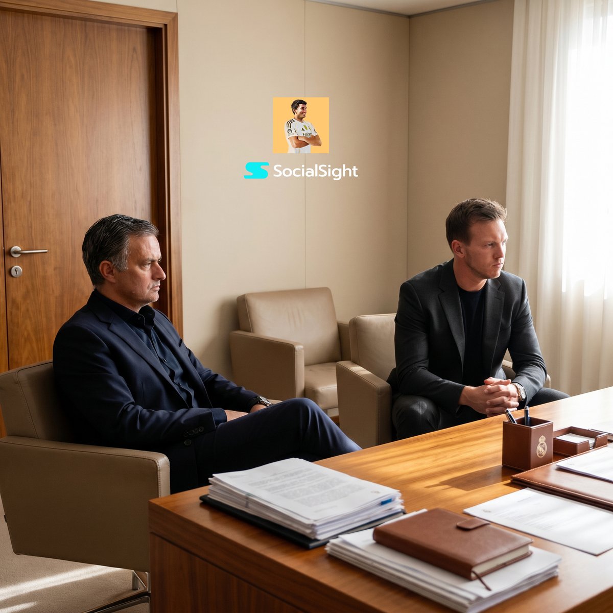 SrNaninho's tweet image. 🚨💣 #AS 🇪🇸

👀 José Mourinho y Julian Nagelsmann se han ofrecido al Real Madrid.  

Son los dos primeros entrenadores que han dado el paso y se están presentando para el puesto. 

🤔 El club aún no ha decidido.

(@jfelixdiaz)