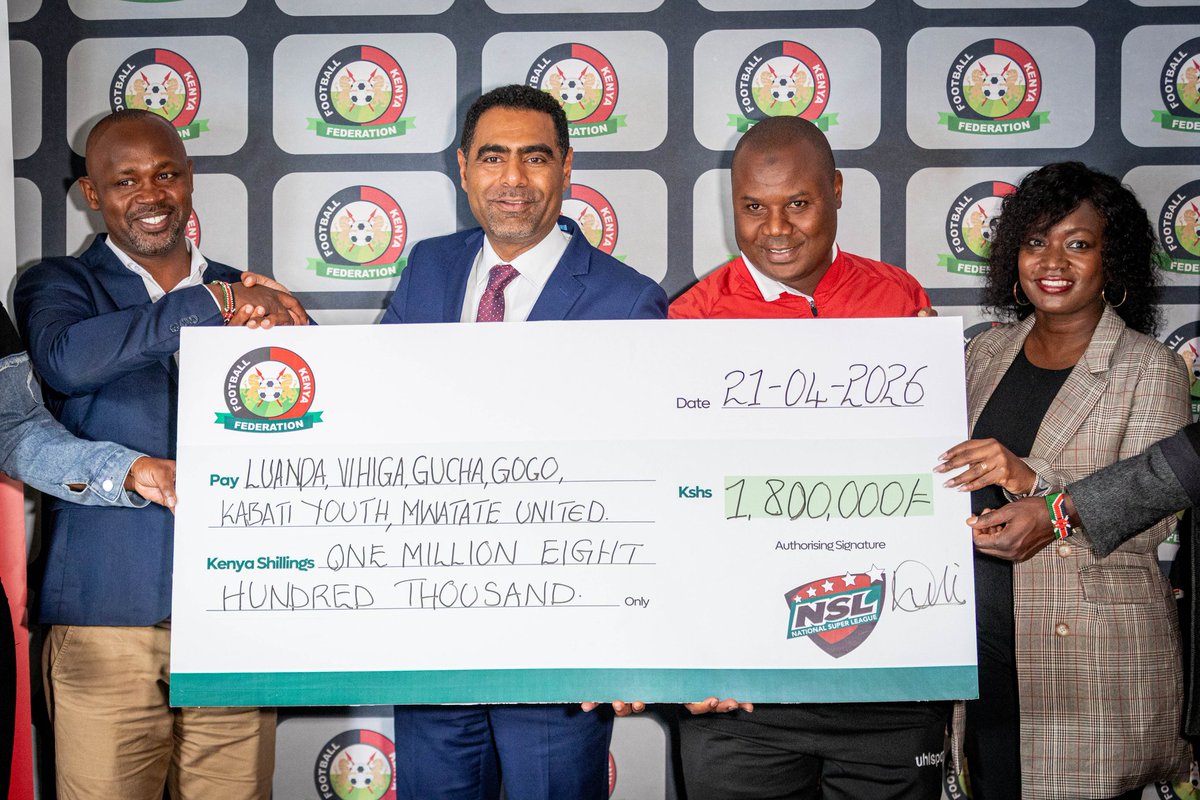 FKF Secures KSh 4.75M Cape Media Sponsorship for NSL and WPL Clubs.

Football Kenya Federation has secured a partnership with Cape Media channeling KSh 4.75 million directly to some of the National Super League and the Women Premier League Clubs for the remainder of the 2025/26