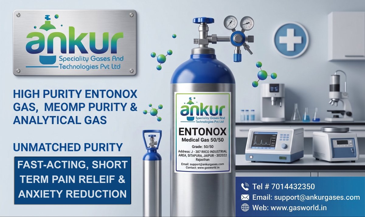 jainakshat's tweet photo. Rapid,Reliable Relief–High-Purity Entonox by Ankur..For more info visit...https://t.co/dZwRuRXxmp https://t.co/q0BRFOYQ5J