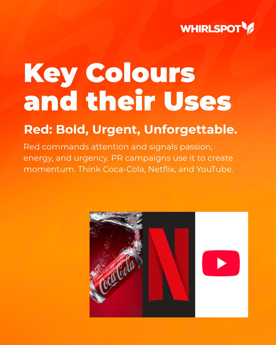 WhirlSpotMedia's tweet image. People don’t read brands first.
They feel them.
Colour drives perception before messaging even begins.

Your colour strategy needs to be intentional to prevent gaps in your PR strategy.

#PR #BrandStrategy #Marketing #ColourPsychology
