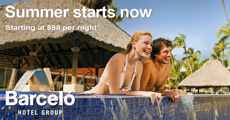 tropicalitytips's tweet image. Enjoy stays at Barceló with rates starting at $98 PN. ☀️💦
Learn more: sovrn.co/jy2skss
#summervacation #mexico #dominicanrepubic #aruba #vacations