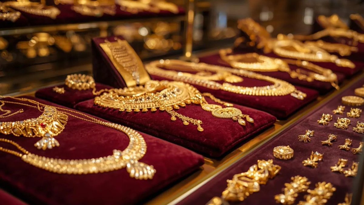 CNBCTV18Live's tweet image. COMING UP AT 4:30 PM | #Jewellery sales sparkled this #AkshayaTritiya as consumers queued up to buy precious stones and metals on the auspicious day. 

@Manisha3005 speaks to Chahat Shah of #Svaraa, Sanyukta Pratap Kamath of #AbharanJewellers, Yasir Sultan of #SultanJewels and