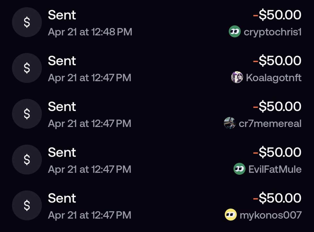 Sent $250 to the first 5 winners (you can track it all in the app)

Another $250 goes to 5 people who sign up via my ref: fomo.family/r/nobrainflip in the next 12h

I genuinely think FOMO is a must-have app to download rn, this will be #1 trading app next cycle