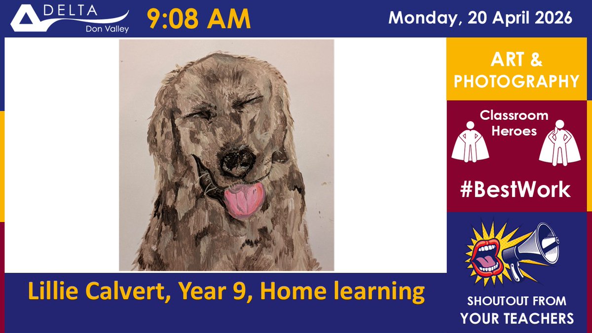 DeltaDonValley's tweet image. Some excellent home learning by one of our Y9 students showcasing some amazing art skills! #teamdva #homelearning #proud