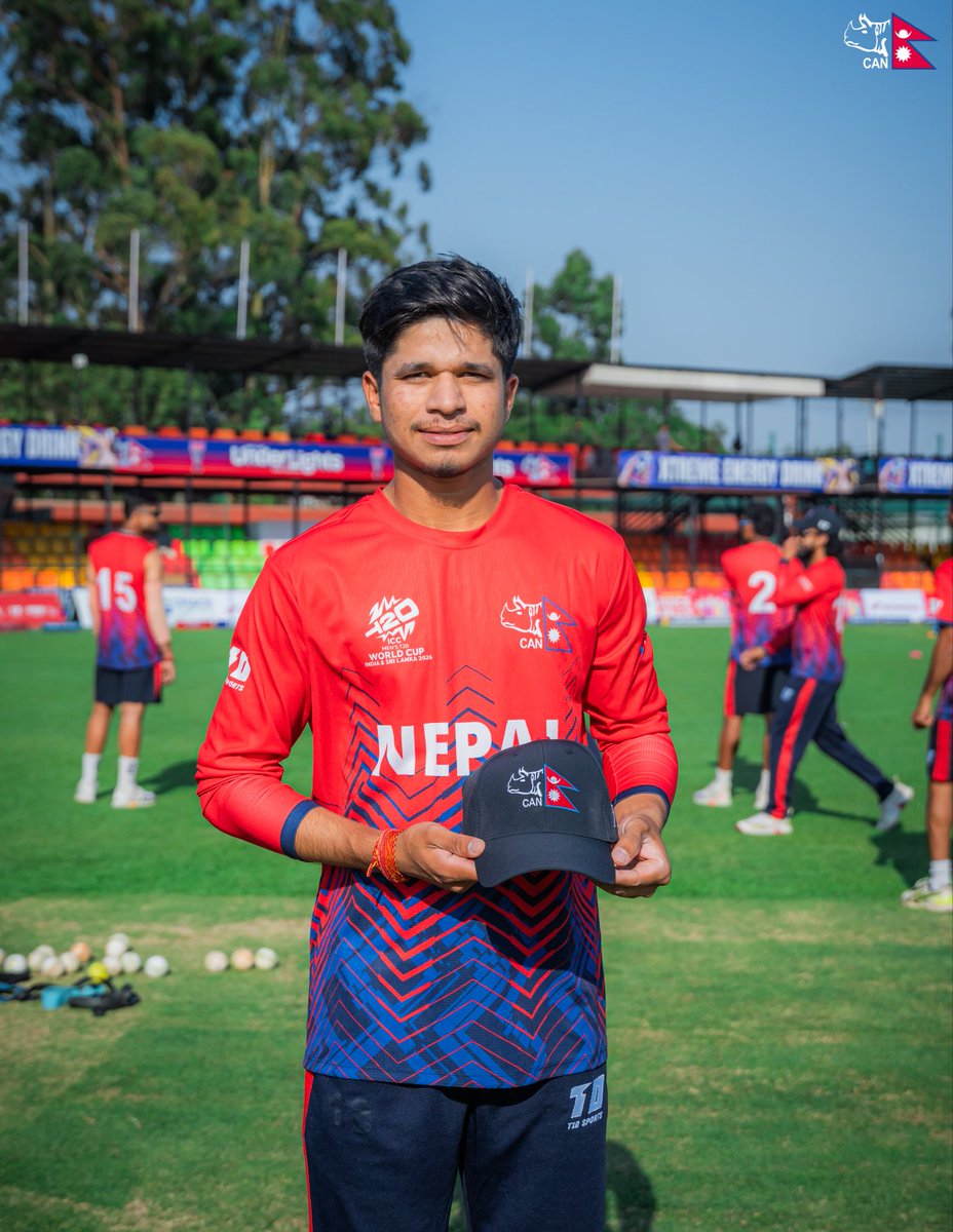 CricketNep's tweet image. Santosh Yadav 5️⃣5️⃣ T20I #Rhino 😍

#NepalCricket