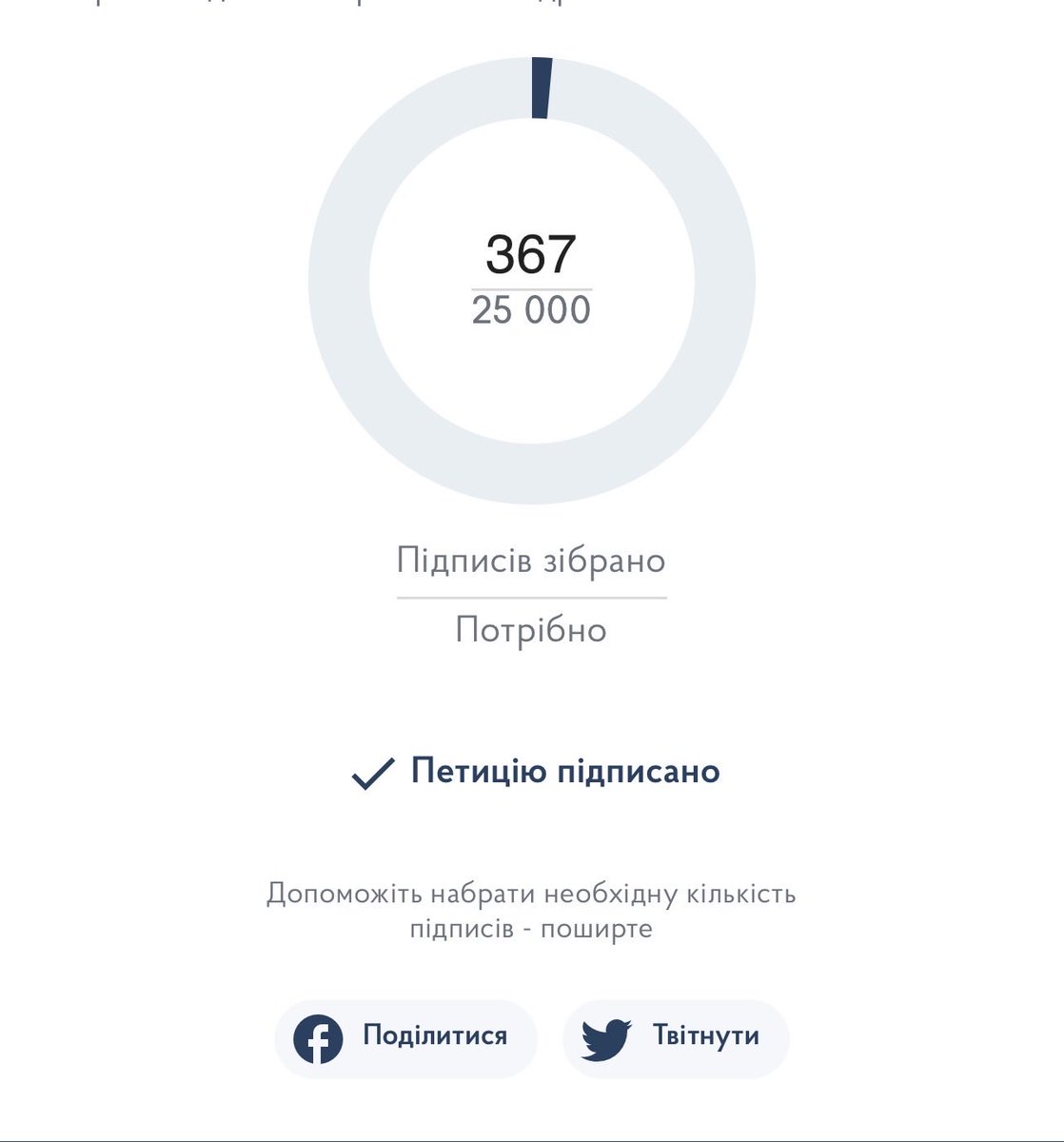 Зберемо підписи за день? 

Петиція про припинення фінансування телемарафону та перенаправлення коштів на фінансування ЗСУ

petition.kmu.gov.ua/petitions/9720