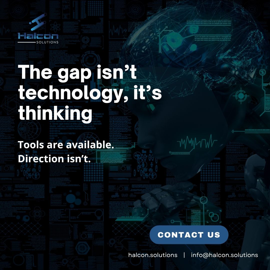 Halconsolutions's tweet photo. Technology isn’t the limitation anymore.
The real gap shows up before anything gets built; in how problems are understood, decisions are made, and direction is defined.

Strong outcomes don’t come from better tools.
They come from better thinking behind them.

#HalconSolutions https://t.co/UwB0jCgz62