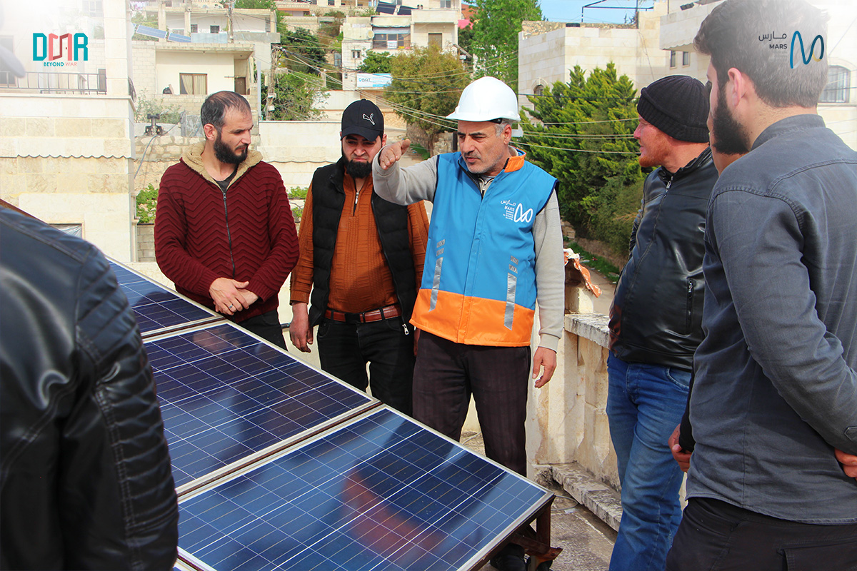 InfoMars3's tweet photo. Snapshots from hands-on solar installation and maintenance training at Atmeh Industrial Institute, delivered by MARS Organization with Door Organization, equipping trainees to start businesses or join the local workforce. https://t.co/tUMoaFFR5F