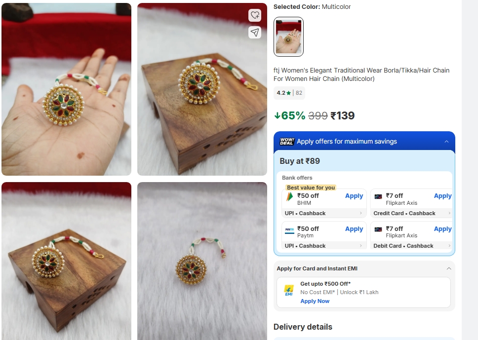 Sarika79765's tweet image. Women's Elegant Traditional Wear Borla/Tikka/Hair Chain for Women Hair Chain
To Get this - dl.flipkart.com/s/u4_zwZNNNN

#Elegant #Traditional #Wear #Borla #Tikka #Hair #Chain #hyped #Design #Brand #review #rating