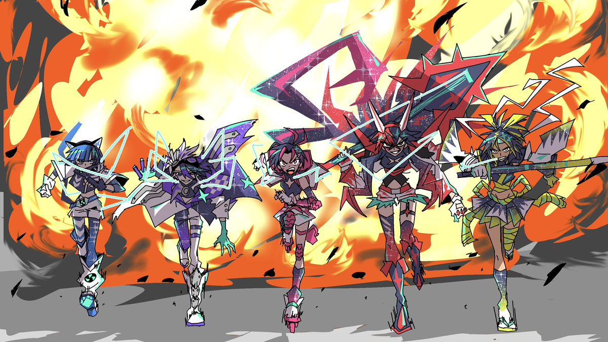 こういうのが好きなので、描きました(創作)
 #クロスアップガールズ