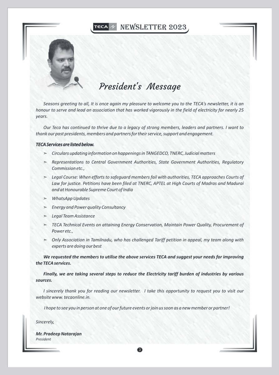 tdaitech's tweet photo. Honoring our Past President, Mr. Pradeep Natarajan, for his outstanding leadership and dedication to TECA. His vision and commitment played a key role in strengthening the association and supporting the growth of the energy sector.  

#TECA  #PradeepNatarajan #Leadership #Energy https://t.co/Z5TvFNNpXM