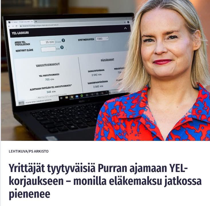 No niin! 

 <a href="/ir_rkp/">Riikka Purra</a> on tätä pitänyt esillä ja nyt sitä ollaan korjaamassa! 👍 #yel