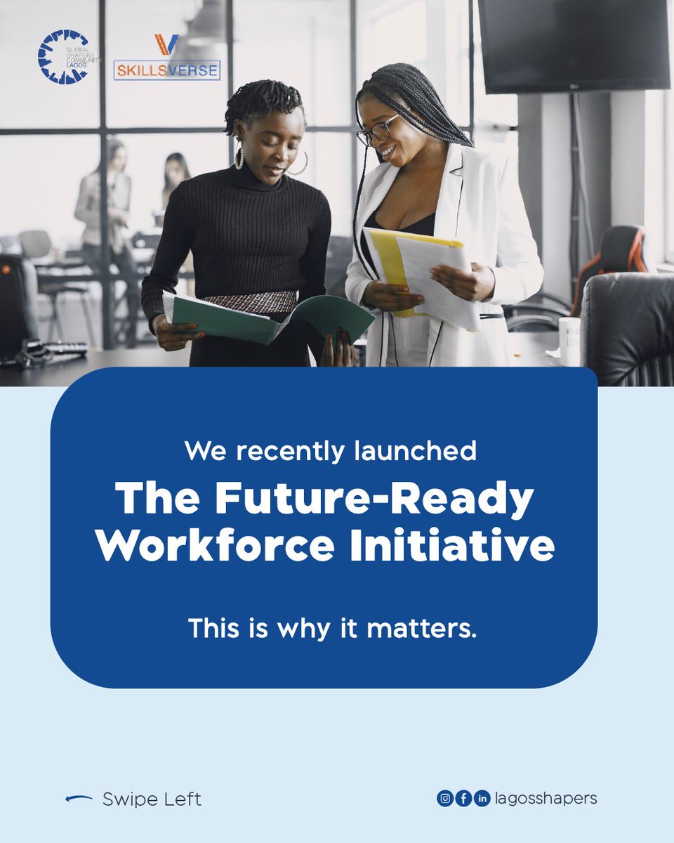 LagosShapers's tweet photo. 🗣️We recently launched the Future-Ready Workforce Initiative,  a response to the reality too many young Nigerians are facing, and our commitment to change that.

Follow the thread understand why we launched this initiative and what it means for young professionals like you and me https://t.co/5GEMsxdjmC