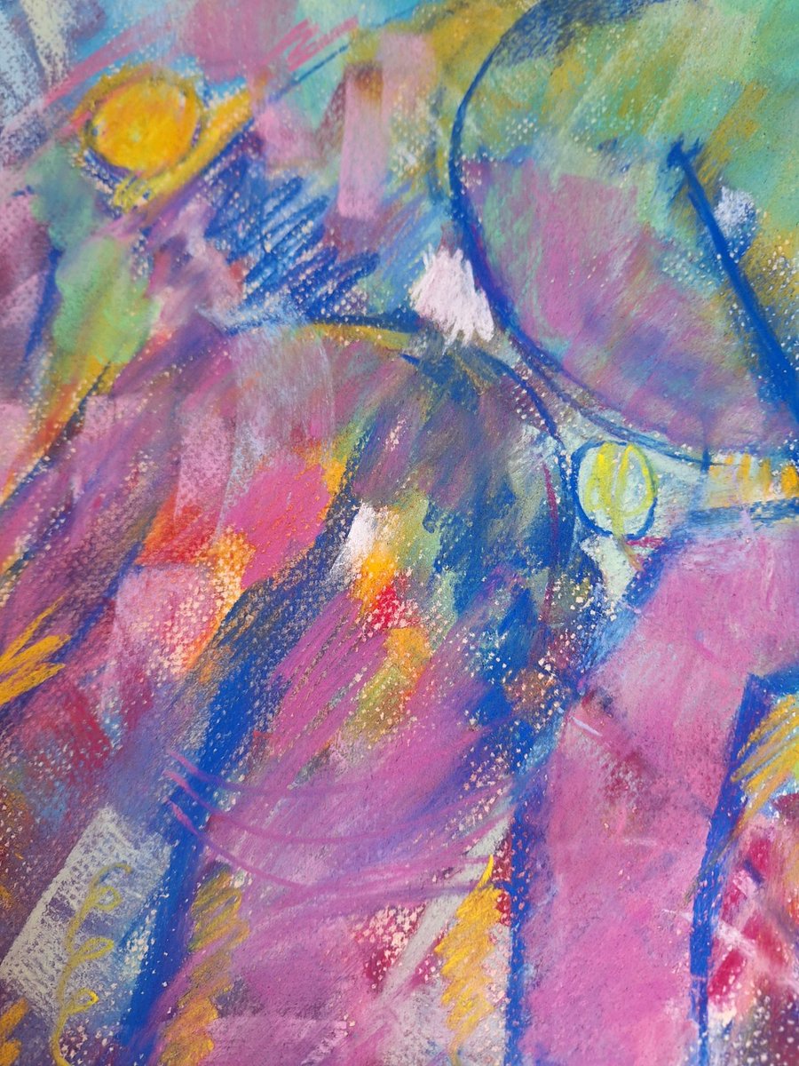BUlanosky's tweet image. Vibrating Landscape — detalle
El color vibra y activa el espacio como energía en movimiento.
#ArteContemporáneo #Pastel #PaisajeAbstracto #Color #Expresionismo
