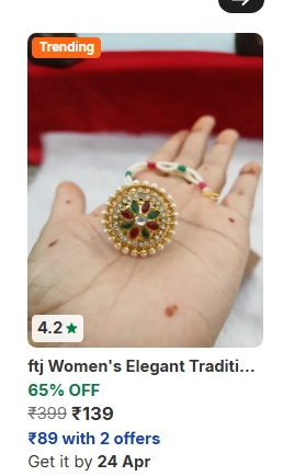 Sarika79765's tweet image. Women's Elegant Traditional Wear Borla/Tikka/Hair Chain for Women Hair Chain
To Get this - dl.flipkart.com/s/u4_zwZNNNN

#Elegant #Traditional #Wear #Borla #Tikka #Hair #Chain #hyped #Design #Brand #review #rating
