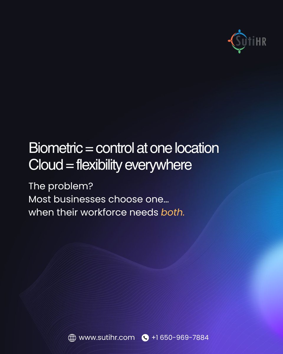 sutisoft's tweet image. Biometric or cloud—what’s the right choice?

Maybe the answer isn’t choosing one at all

Find out 
what actually works for modern teams: sutisoft.com/blog/biometric…

#HRTech #BusinessTools #Automation