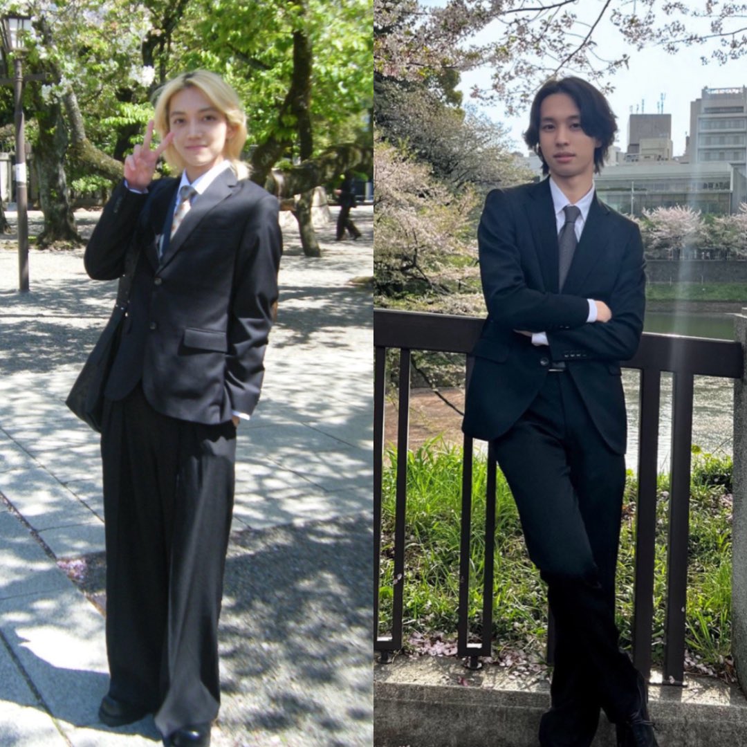 keitotoro_1114's tweet image. スーツのタイプも雰囲気も違うけどどっちもいい‼️
🌸どっちもおめでとう🌸
#BMSGTRAINEE 
#TAICHI  #YUTA