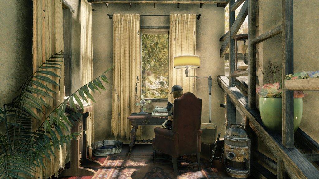 76STA's tweet image. たまたま訪れた素敵CAMP
椅子に座って撮影しただけでコレ☺️
こんな現実にありそうな空間を
構築できる方は尊敬しちゃいます✨️
#Fallout76
#フォールアウト76