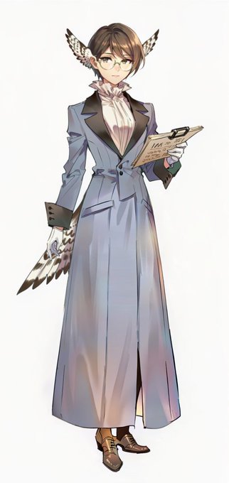 キャラデザ案 フクロウ 言語学者 