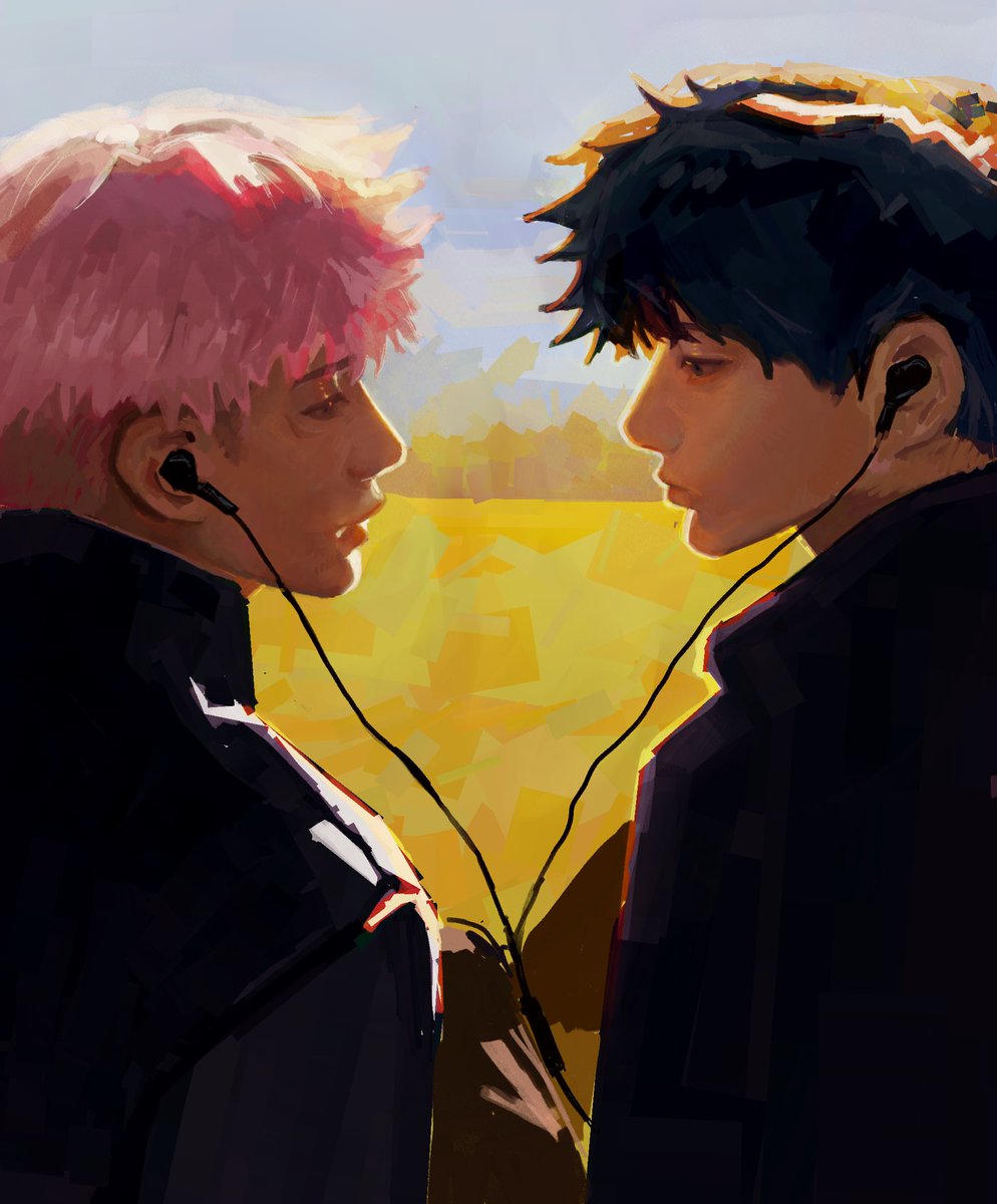 Them staring at each others lips yearningly and gayly